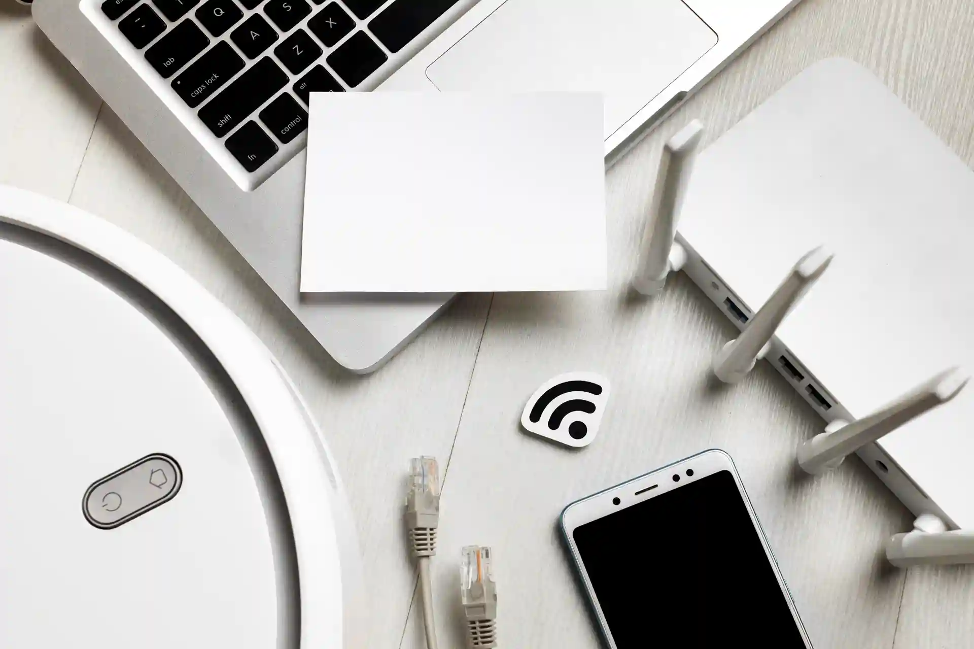 top-view-wi-fi-router-with-wireless-controlled-devices
